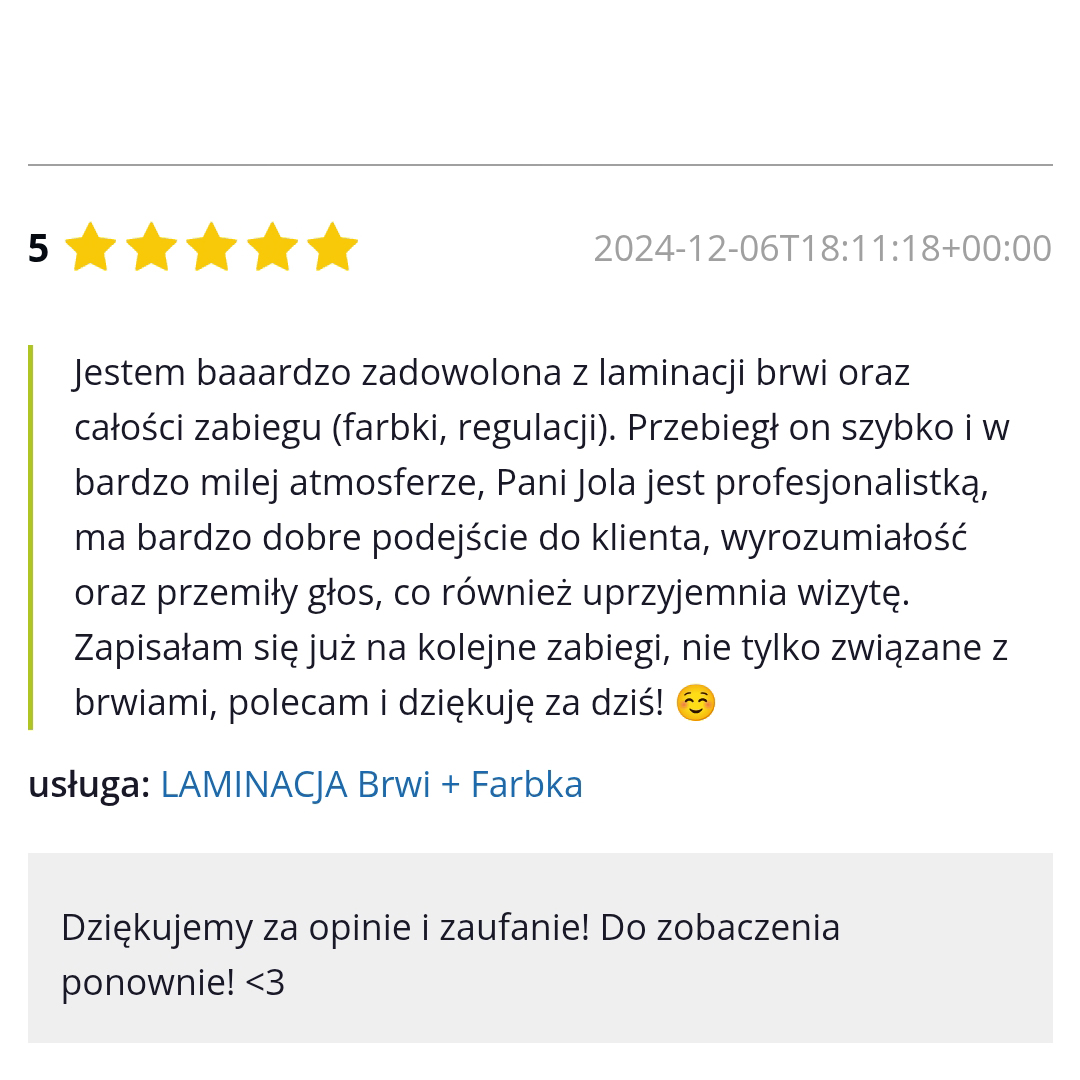 Laminacja Brwi Opinie 1