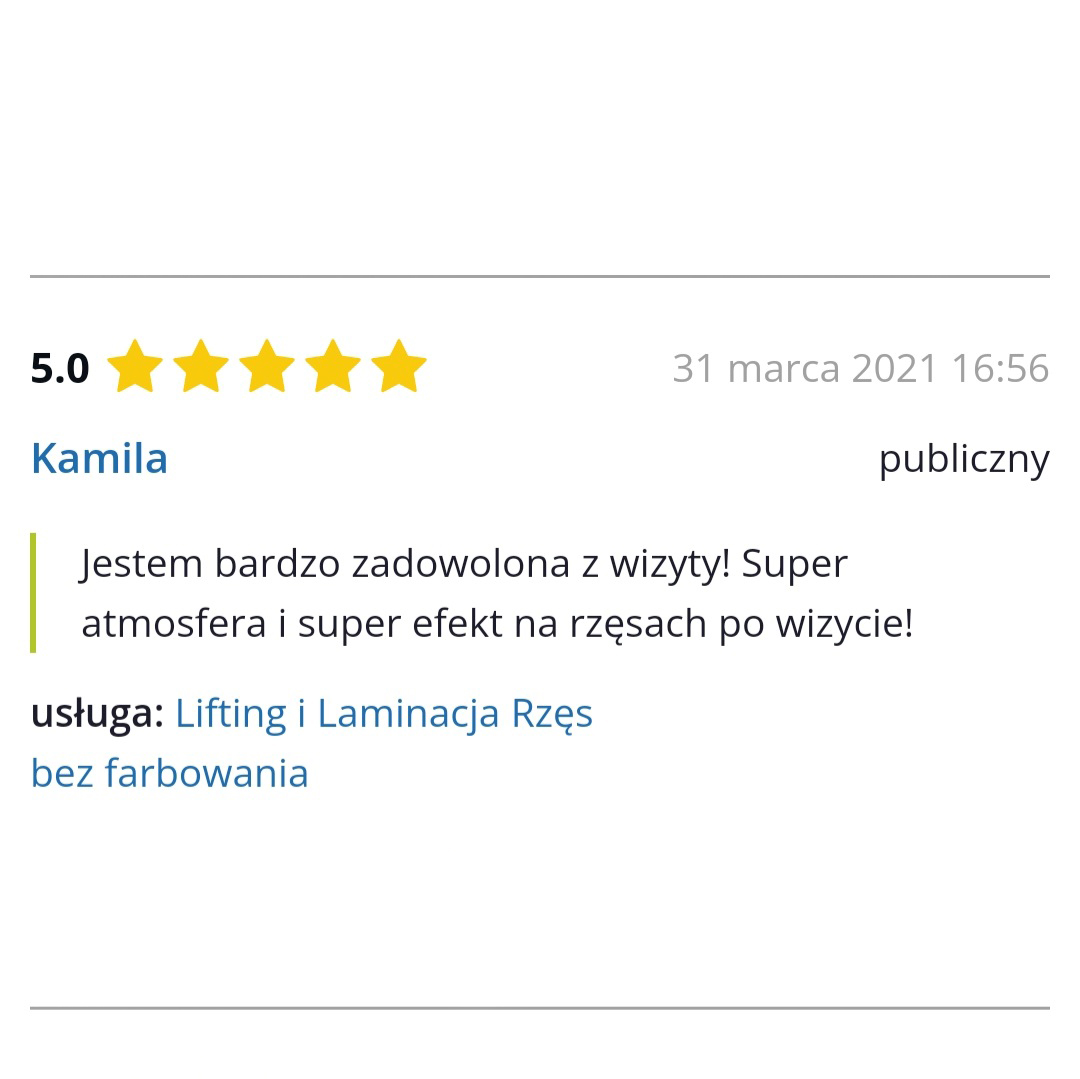 Lifting rzęs Opinie 5