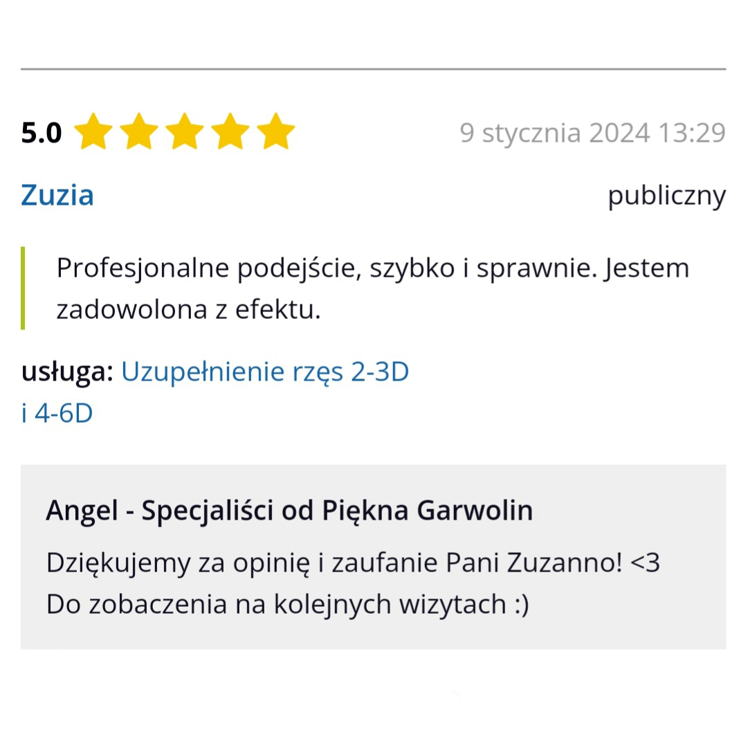 Przedłużanie rzęs Opinie 1