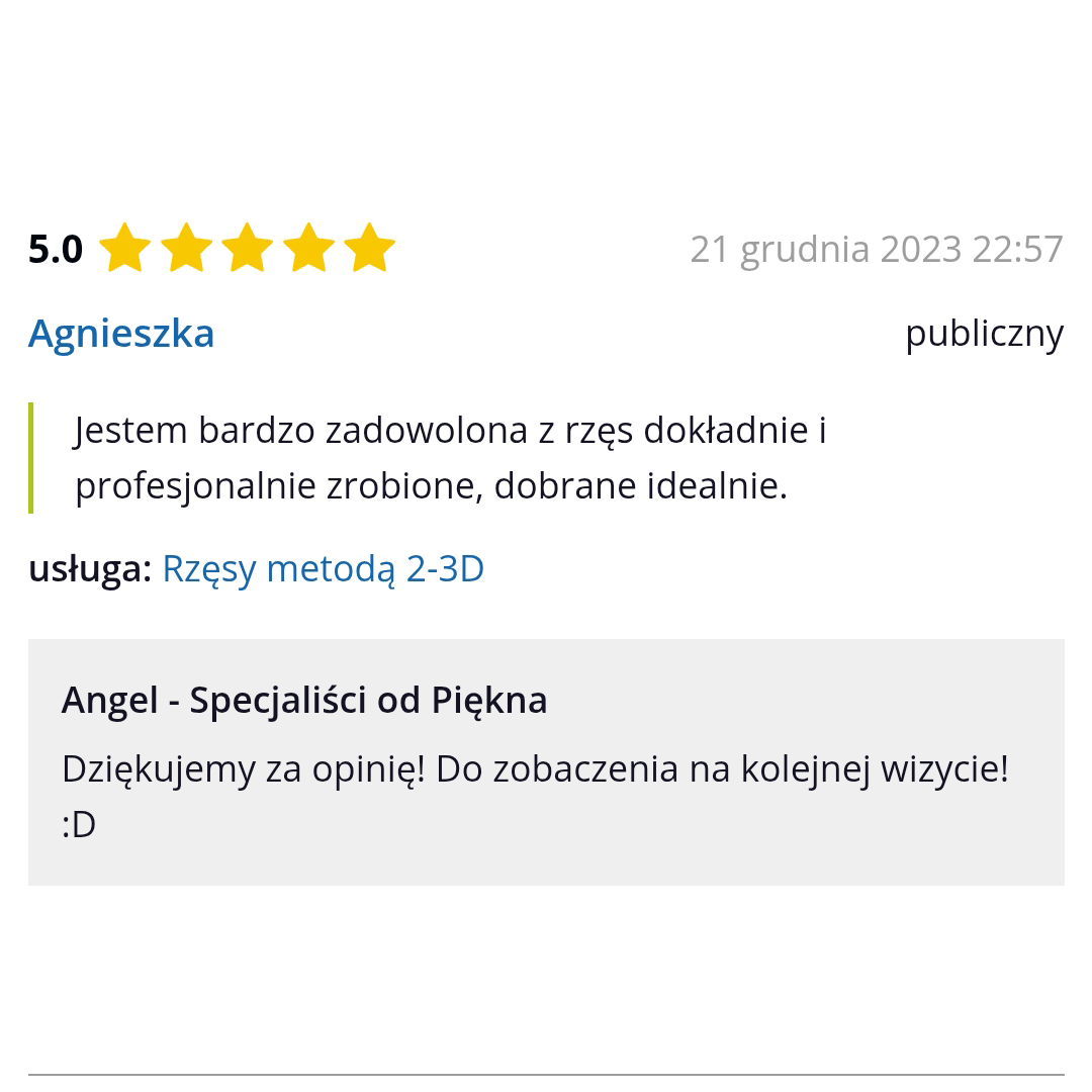 Przedłużanie rzęs Opinie 11