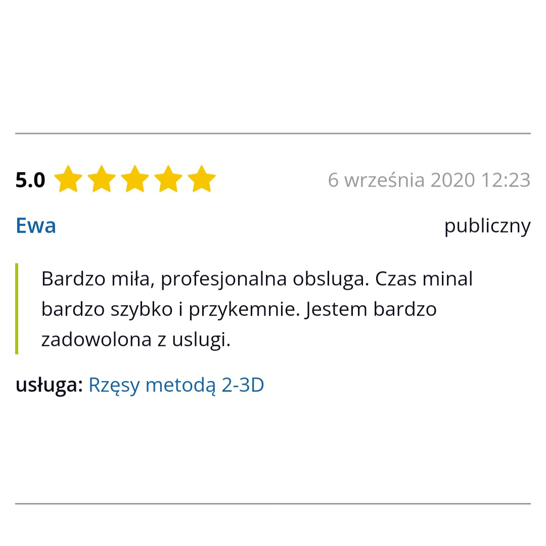 Przedłużanie rzęs Opinie 9